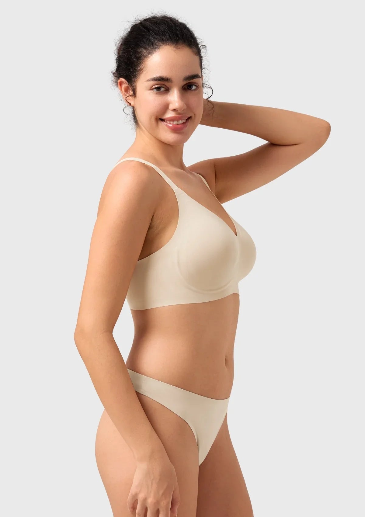 Songful CloudSoft Wireless Comfort  V-Neck Seamless Full Coverage Supportive T-shirt Bra