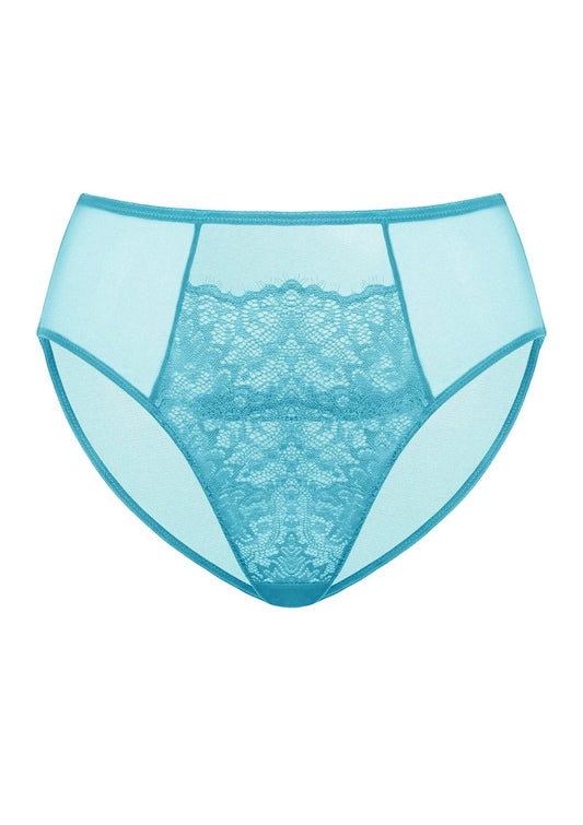 Sunflower High-Rise Horizon Blue Lace Brief Underwear