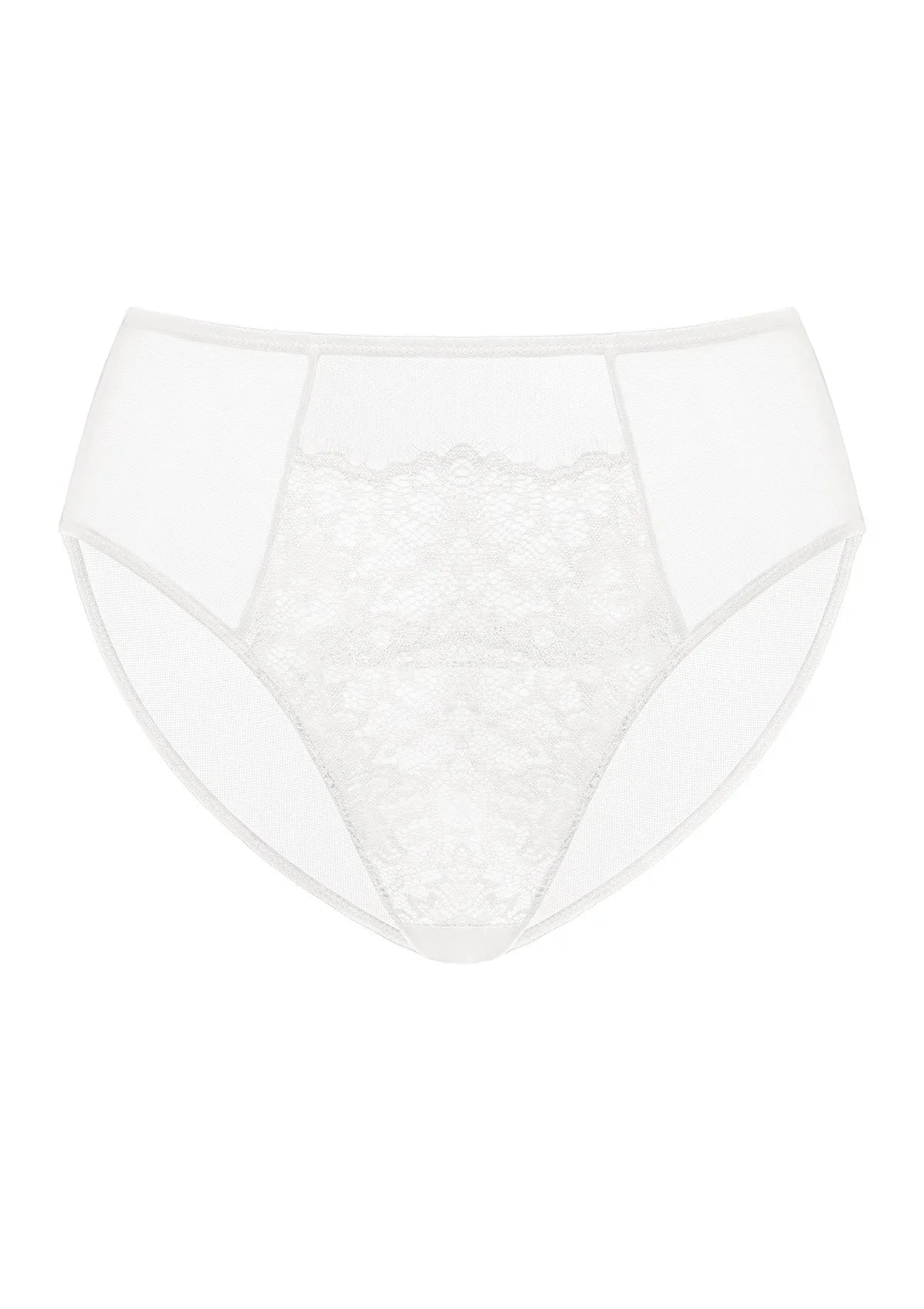 Sunflower High-Rise White Lace Brief Underwear