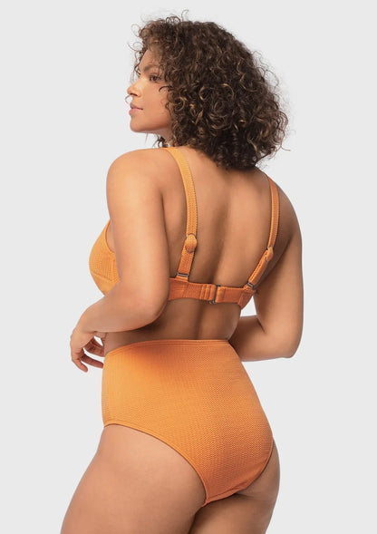 Mermaid Scales Bra V-wire Plunge Textured Two-piece Bikini Set