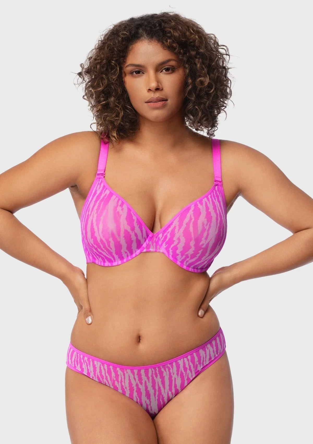 Zebra Wild Unlined Underwire Mesh Bra