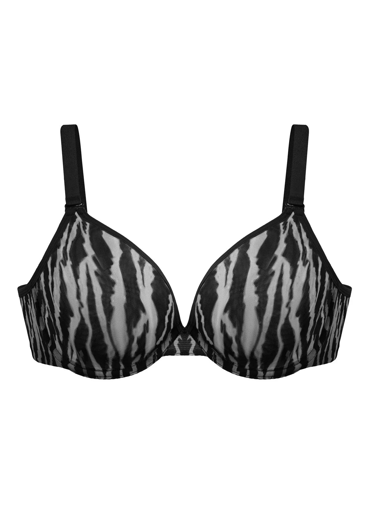 Zebra Wild Unlined Underwire Mesh Bra