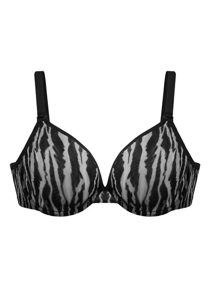 Zebra Wild Unlined Underwire Mesh Bra