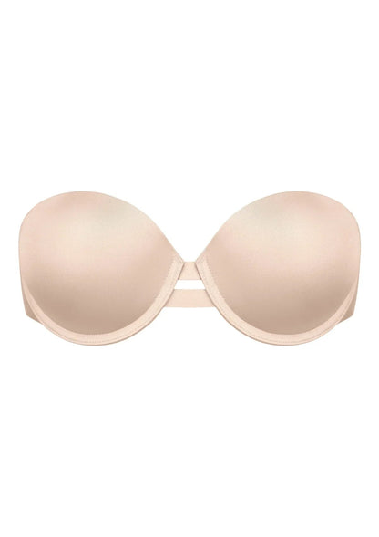 Juliette Bandless Seamless Push Up Strapless Underwire Bra