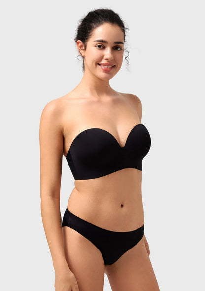 Seamless Wireless Push-Up Strapless Bra