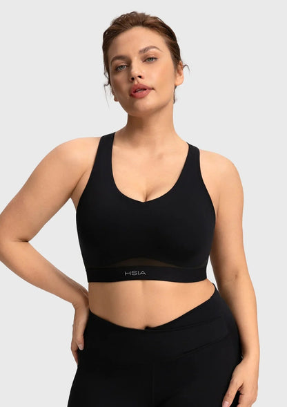 Aura V-Neck Racerback Sports Bra