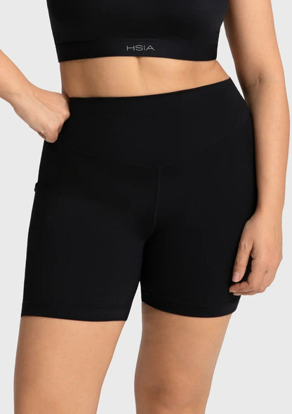 Aura High-Waisted Cooling Yoga Shorts with Pockets