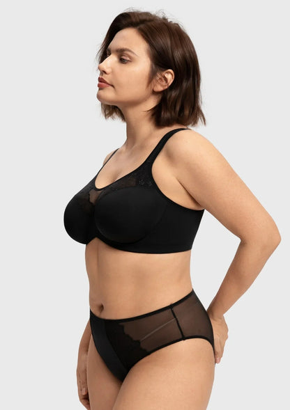 Dahlia Embroidered Lace Full Coverage Unlined Bra