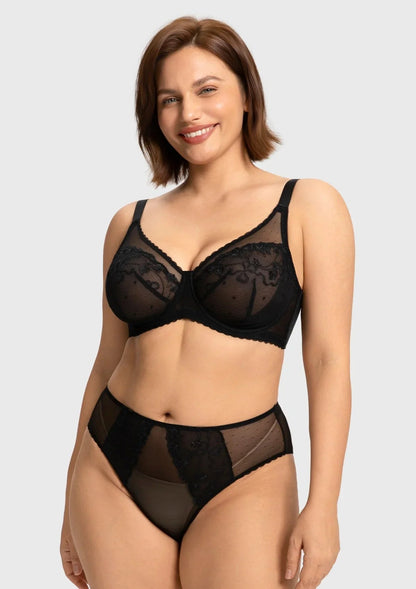 Ophelia Embroidered Lace Full Coverage Unlined Bra