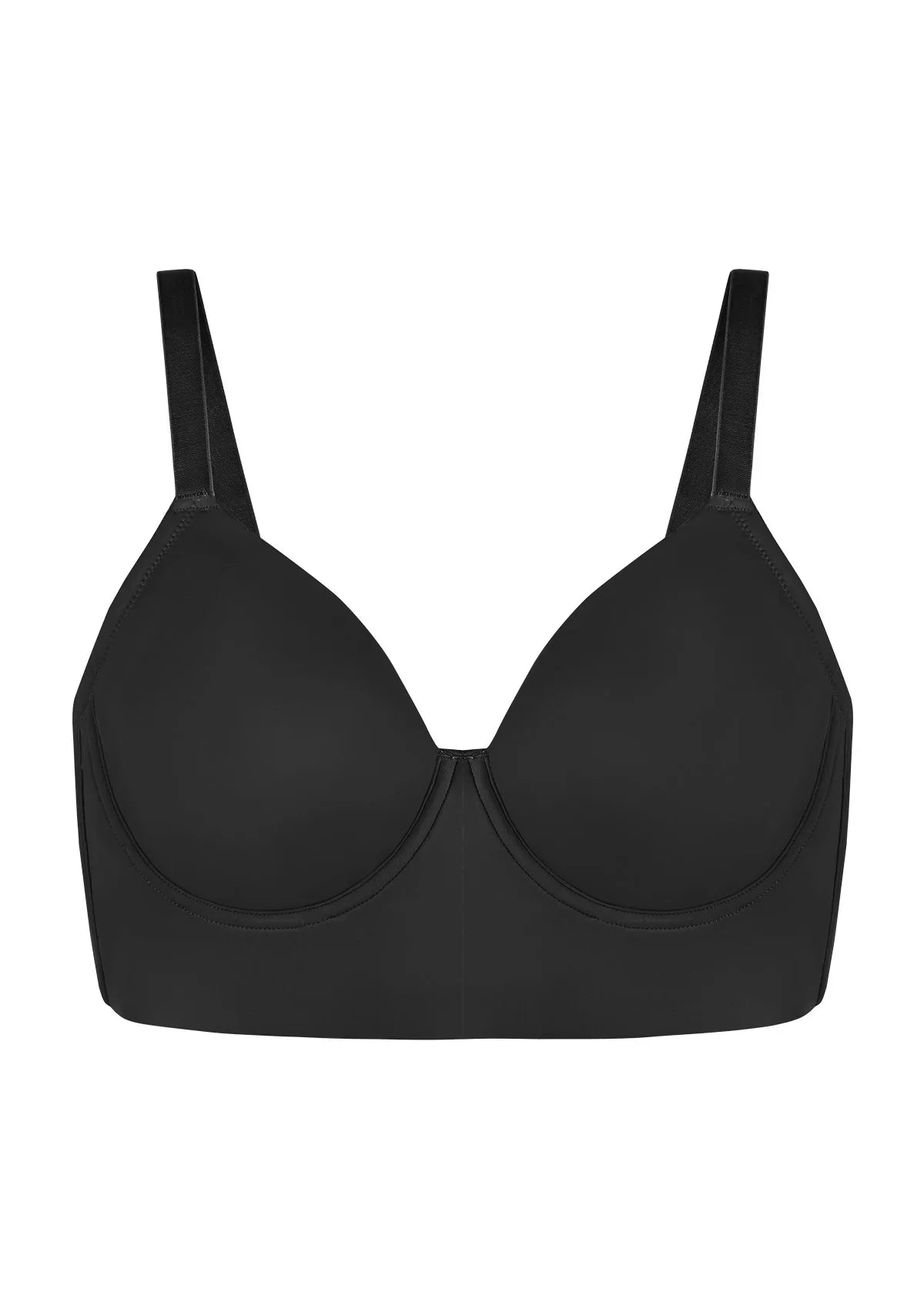 HSIA Delia Plus Size Lightly Padded Seamless Full Coverage Underwire Longline T-Shirt Bra for Fuller Bust