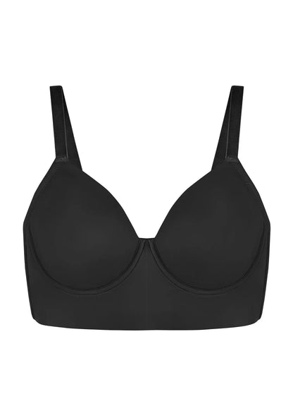 HSIA Delia Plus Size Lightly Padded Seamless Full Coverage Underwire Longline T-Shirt Bra for Fuller Bust