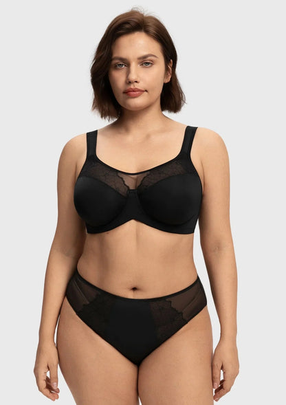 Dahlia Embroidered Lace Full Coverage Unlined Bra