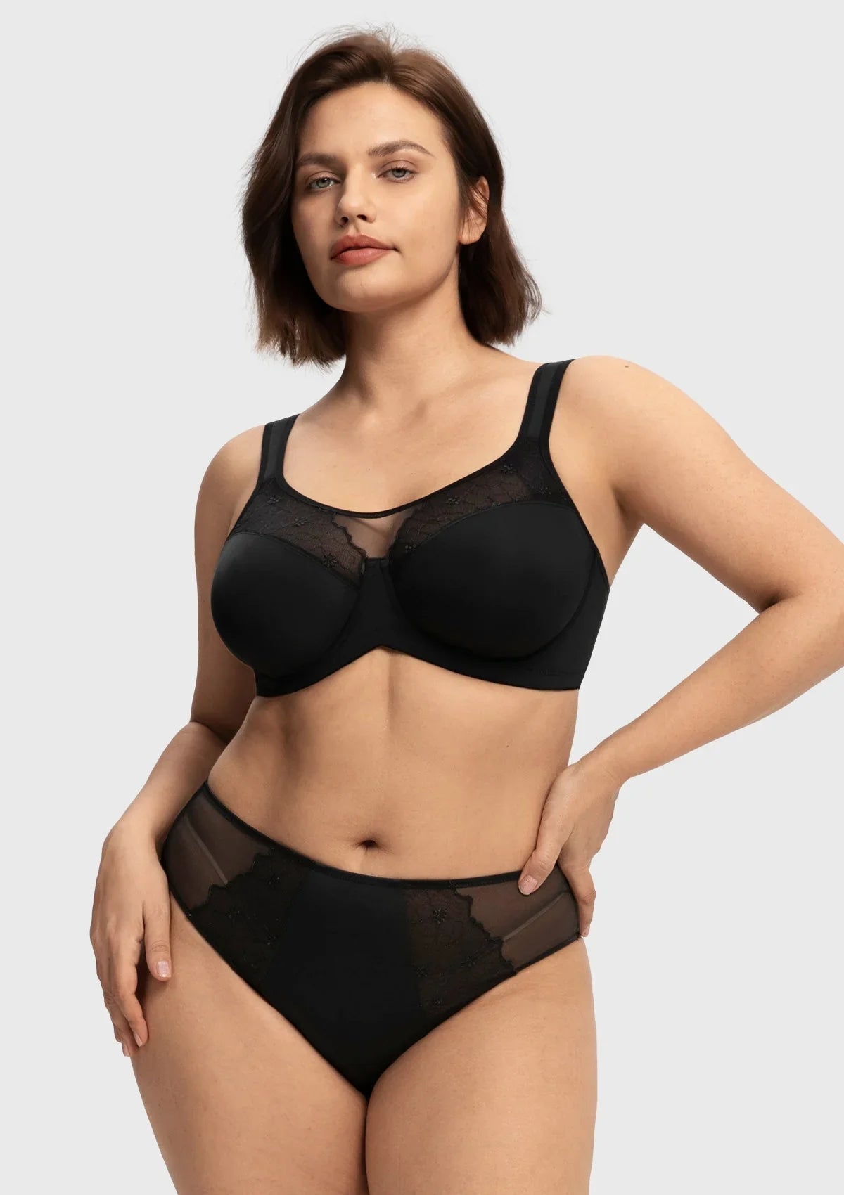 Dahlia Embroidered Lace Full Coverage Unlined Bra