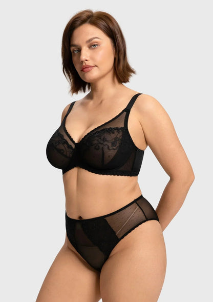 Ophelia Embroidered Lace Full Coverage Unlined Bra