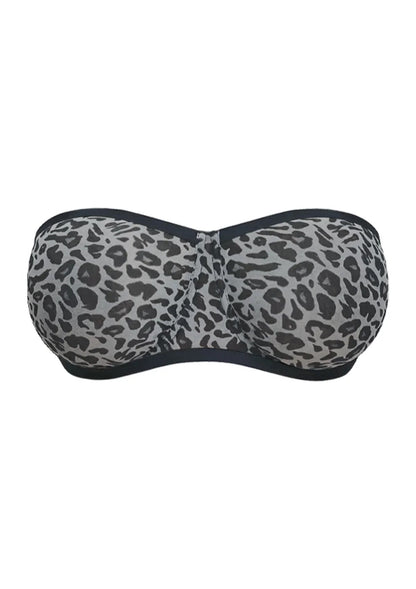 Bella Sheer Mesh Unlined Underwire Strapless Balconette Bra