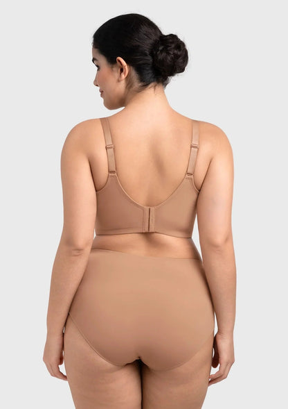 HSIA Delia Plus Size Lightly Padded Seamless Full Coverage Underwire Longline T-Shirt Bra for Fuller Bust
