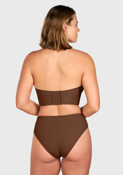 Daisy Smooth Beige Lightly Padded Longline Underwire Strapless Balconette Bra