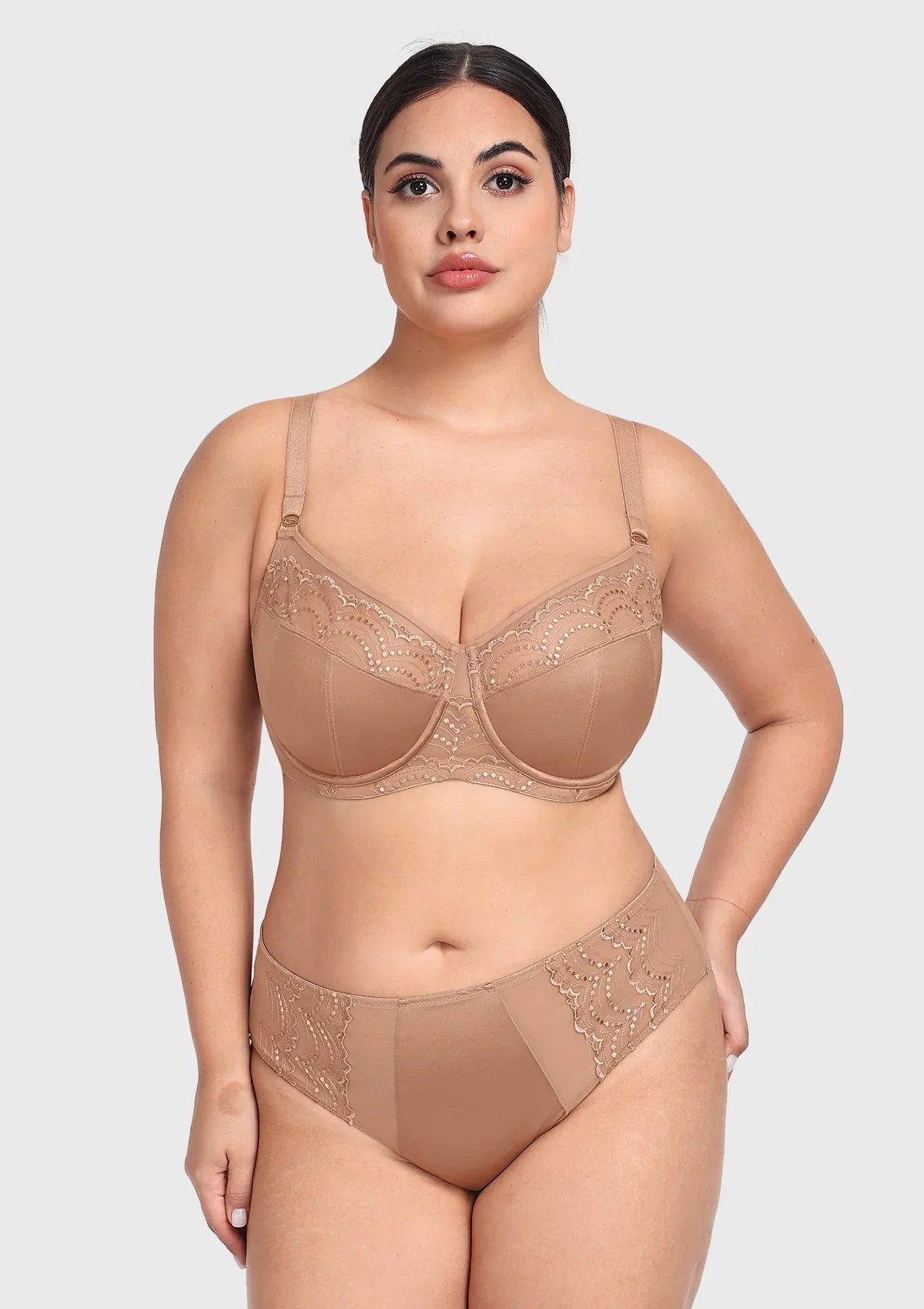 Soie French Embroidered Lace Balconette Bra