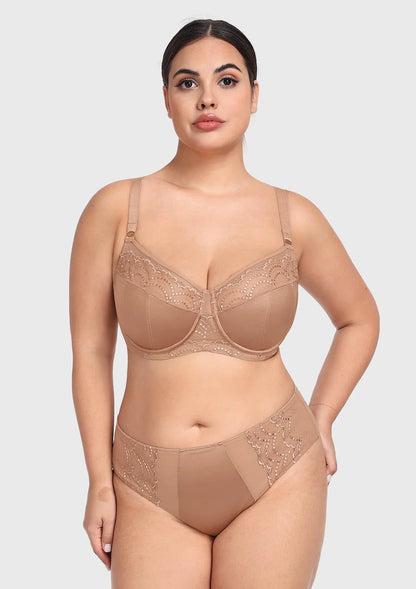 Soie French Embroidered Lace Balconette Bra