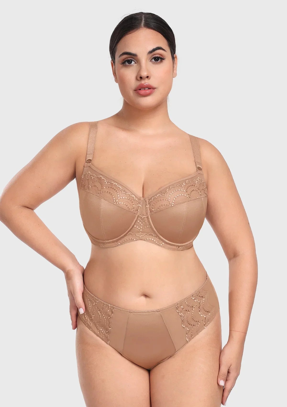 Soie French Embroidered Lace Balconette Bra