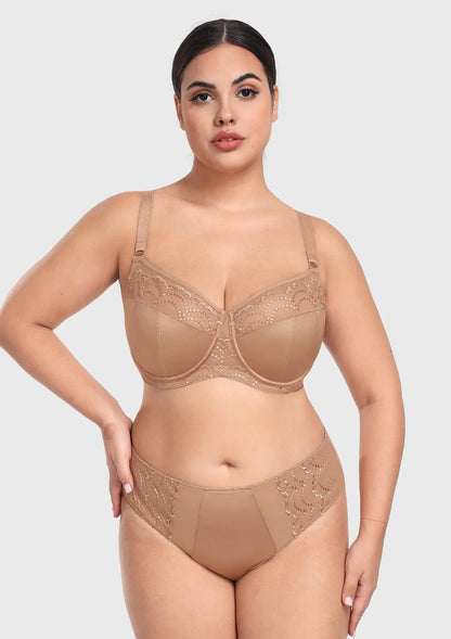 Soie French Embroidered Lace Balconette Bra
