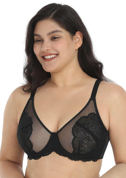 HSIA Blossom Unlined Lace Underwire Bra