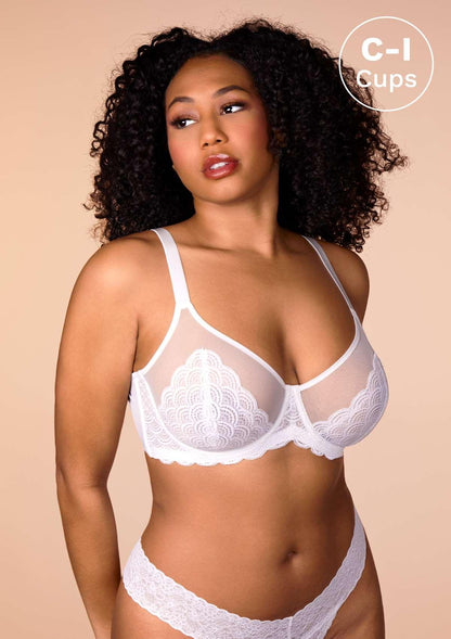 Mermaid Scales Lace Unlined Bra