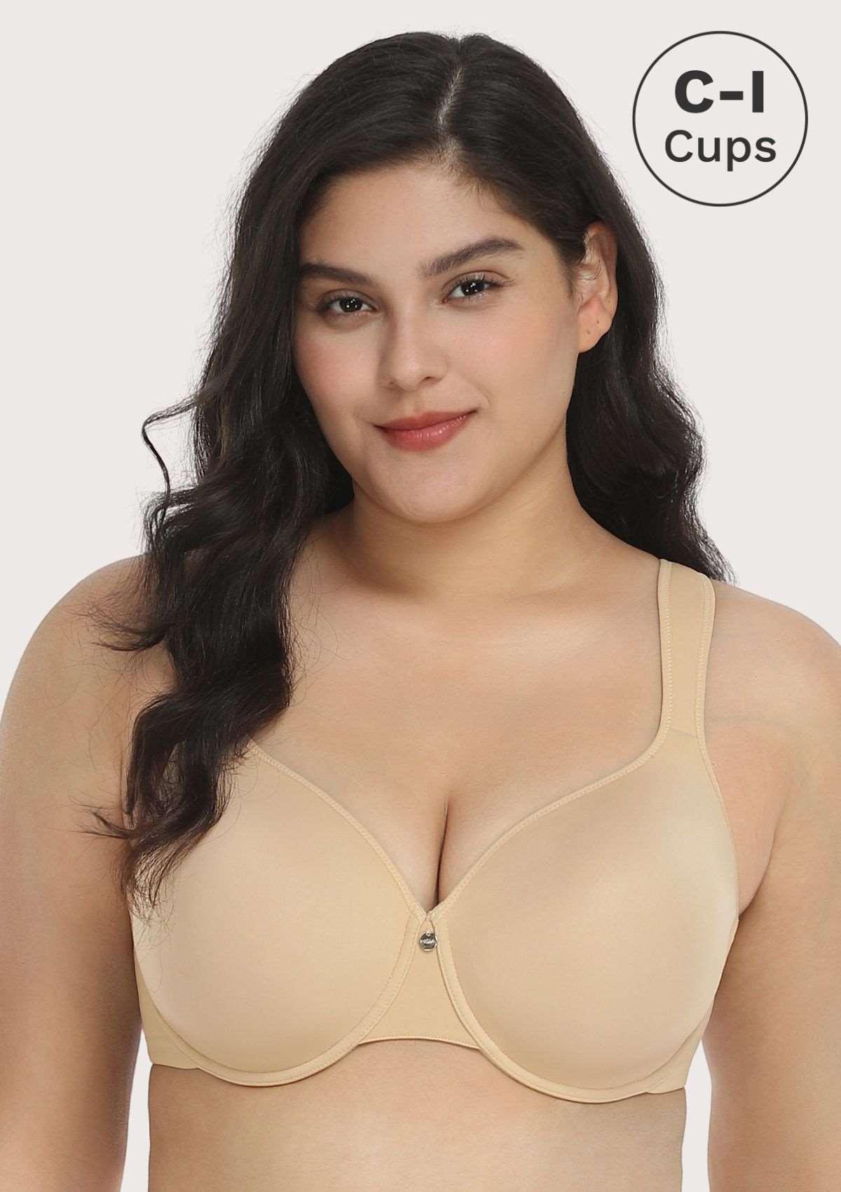 Patricia T-shirt Beige Lightly Padded Underwire Minimizer Bra