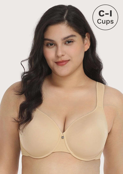 Patricia T-shirt Beige Lightly Padded Underwire Minimizer Bra