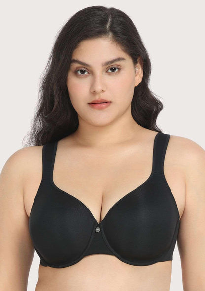 Patricia T-shirt Black Lightly Padded Underwire Minimizer Bra