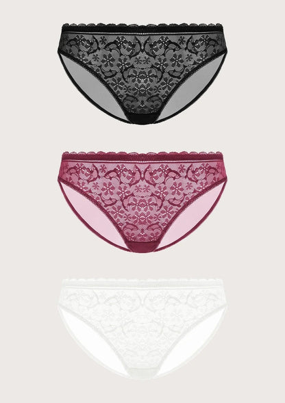 Anemone Lace Dolphin Panties 3 Pack