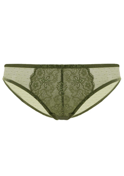 Nymphaea Front Floral Lace Bikini Underwear
