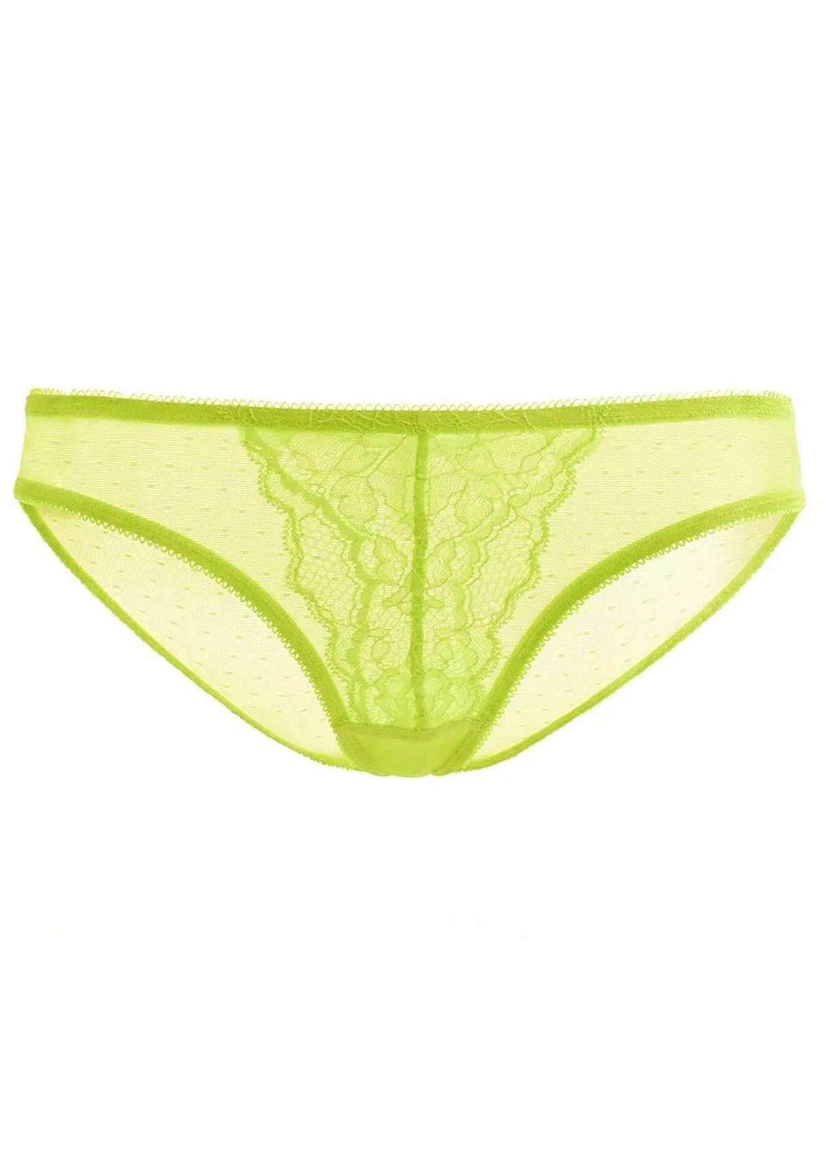 Enchante Lace Lime Green Bikini Underwear