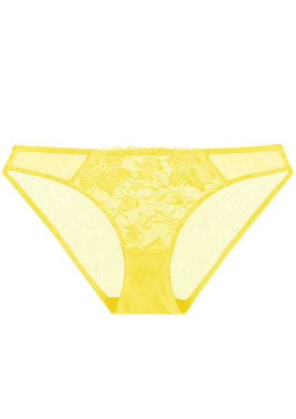 Pretty In Petals Bright Yellow Lace Bikini Underwear
