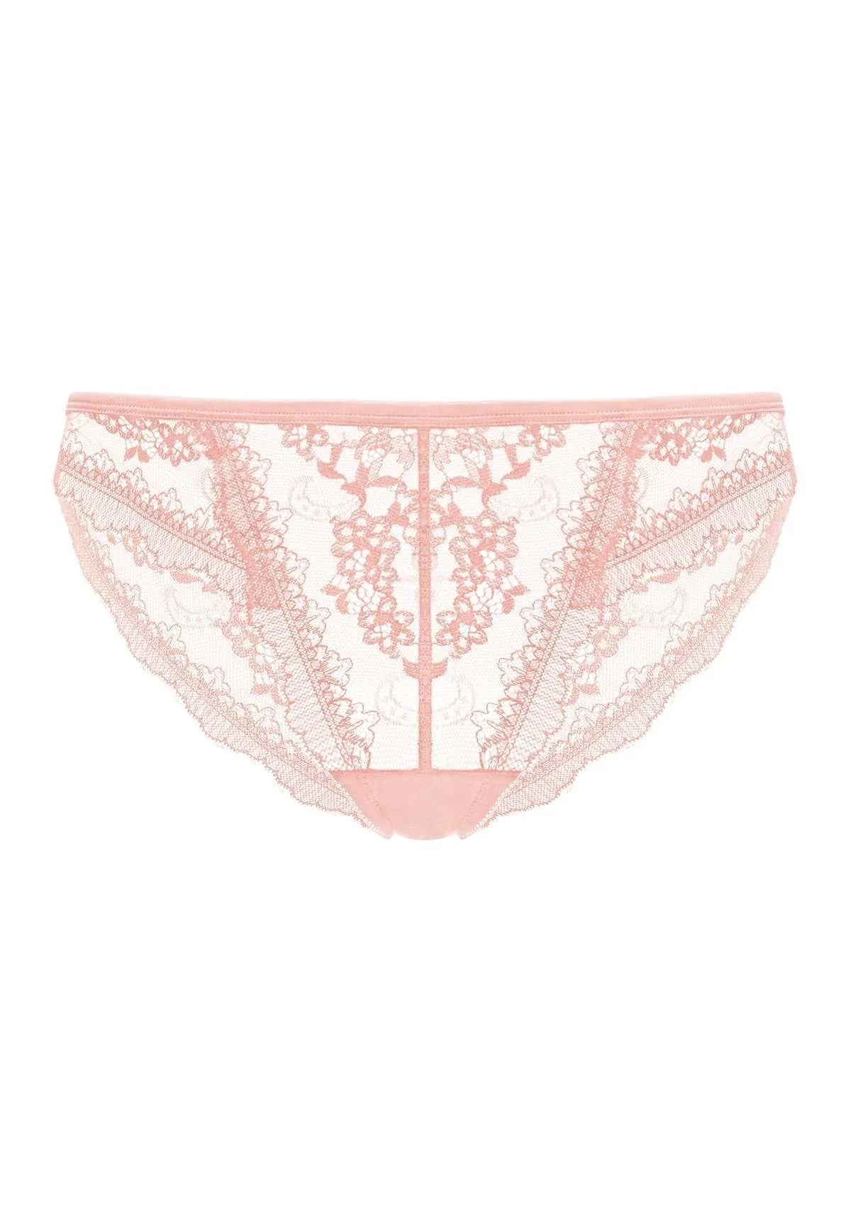 HSIA Floral Bridal Lace Back Pink Bikini Underwear