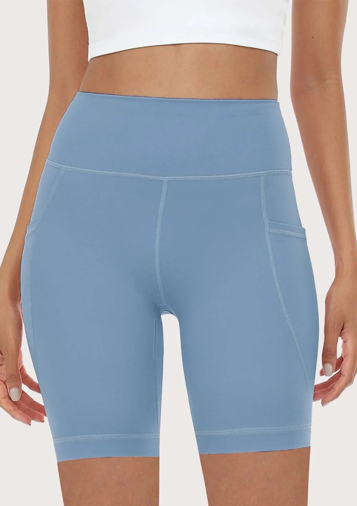 LEAPX Fluent High-Waist Sports Bike Shorts