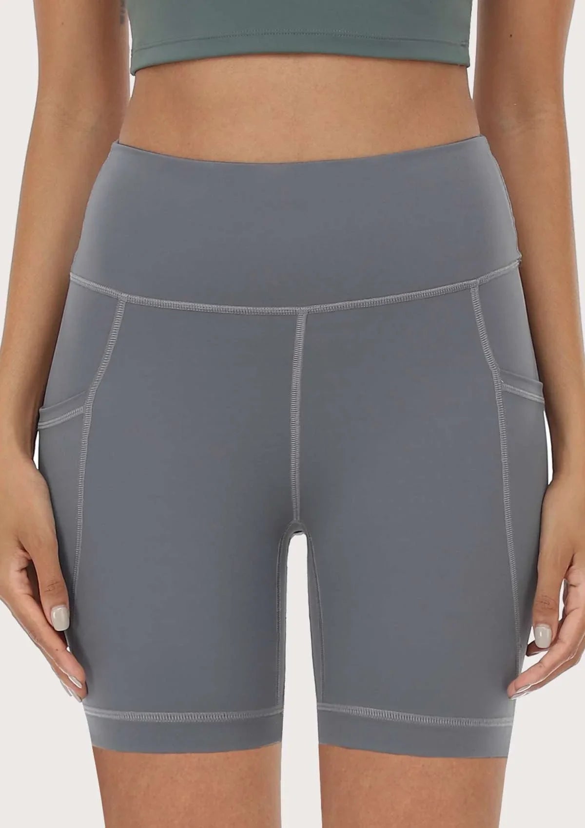 LEAPX Fluent High-Waist Sports Bike Shorts