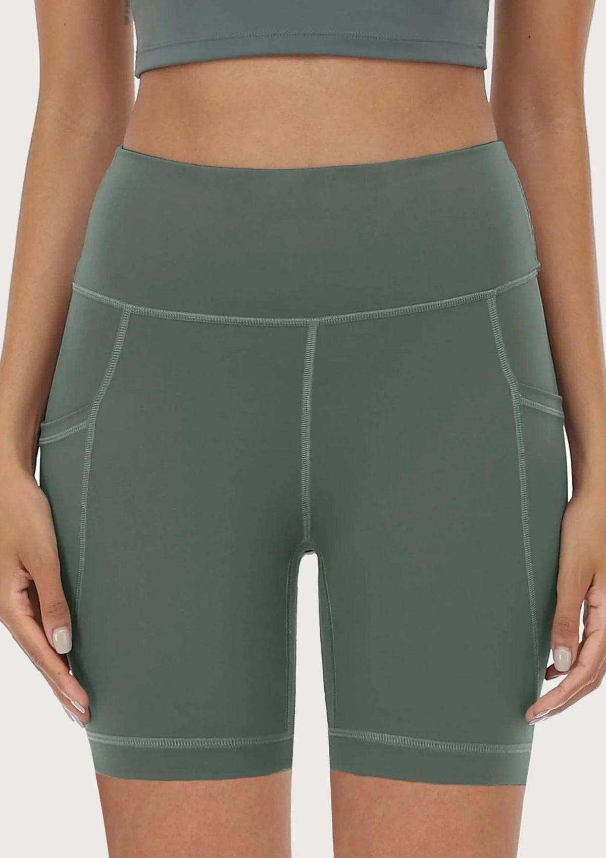 LEAPX Fluent High-Waist Sports Bike Shorts
