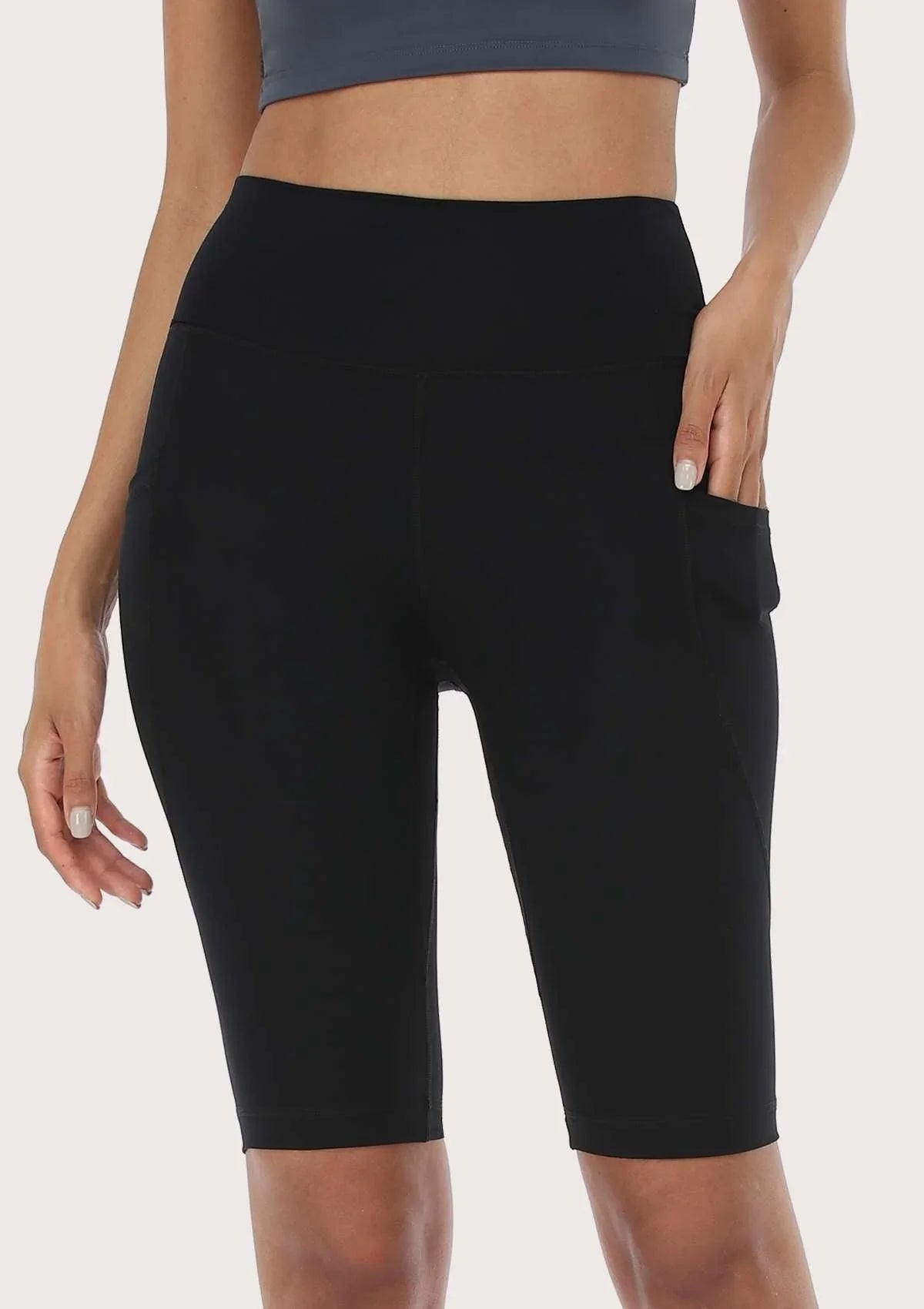 LEAPX Fluent High-Waist Sports Bike Shorts