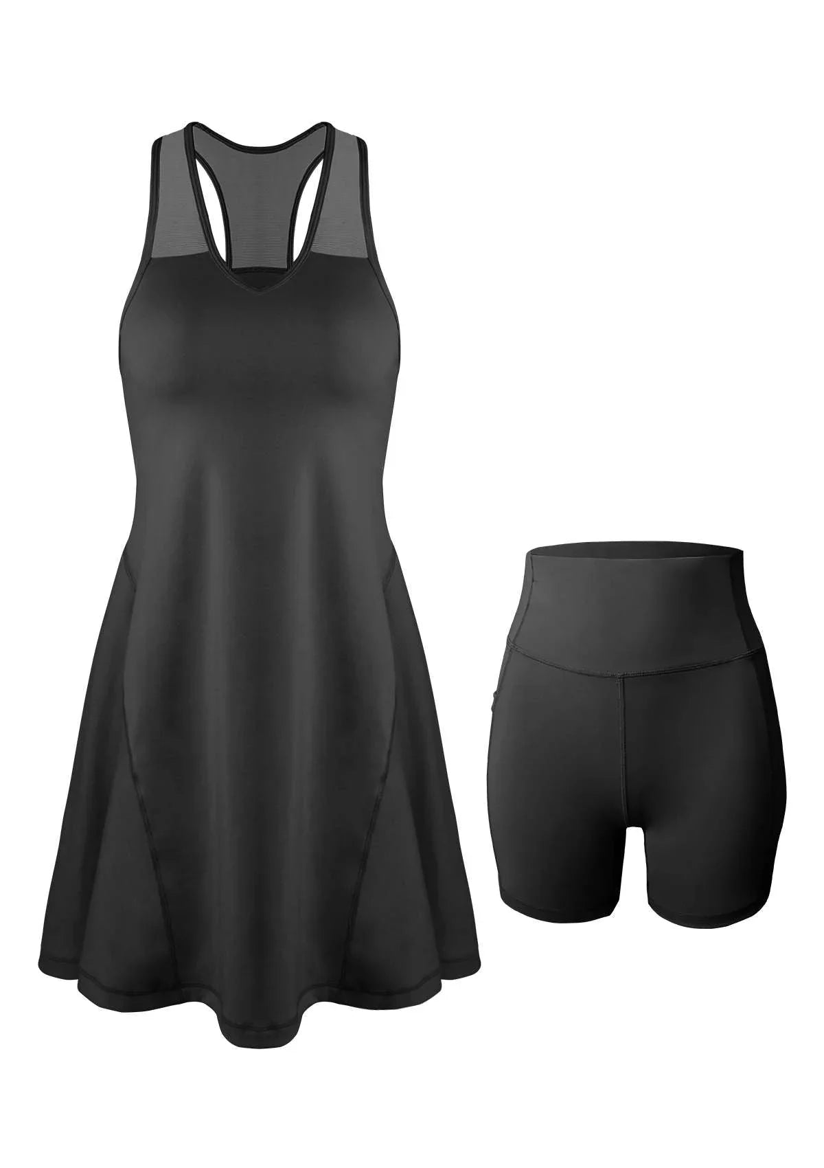 On The Move Sports Dress With Shorts Set