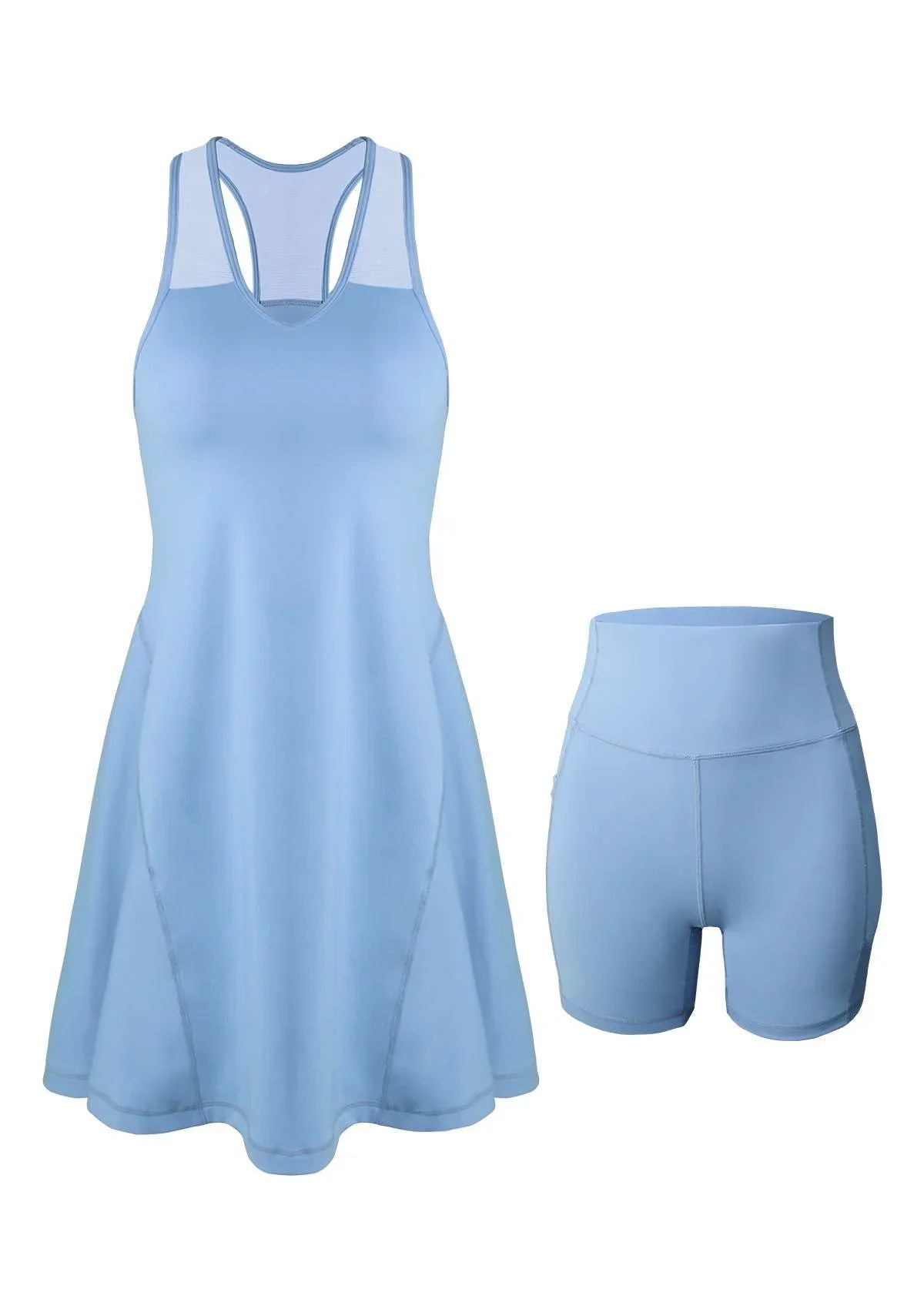 On The Move Sports Dress With Shorts Set