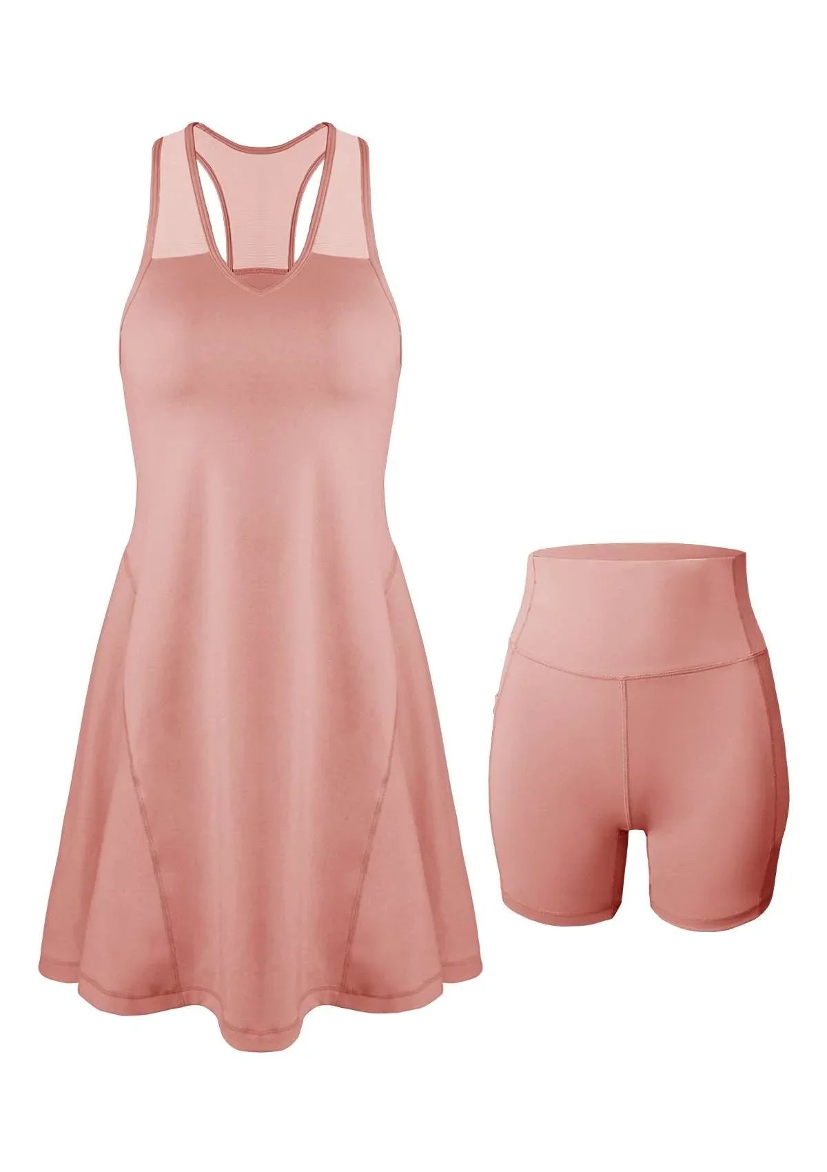 On The Move Sports Dress With Shorts Set