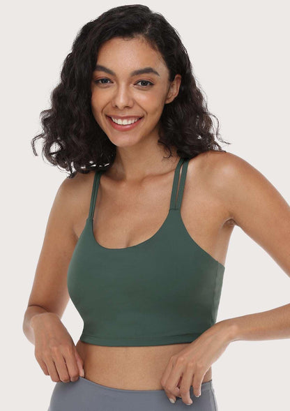 HSIA Wireless Low-Impact Crisscross Padded Sports Singlet Sports Bra