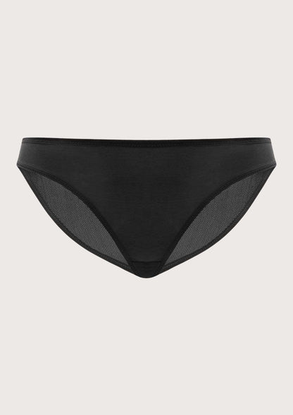 Billie Smooth Black Sheer Mesh Bikini Underwear