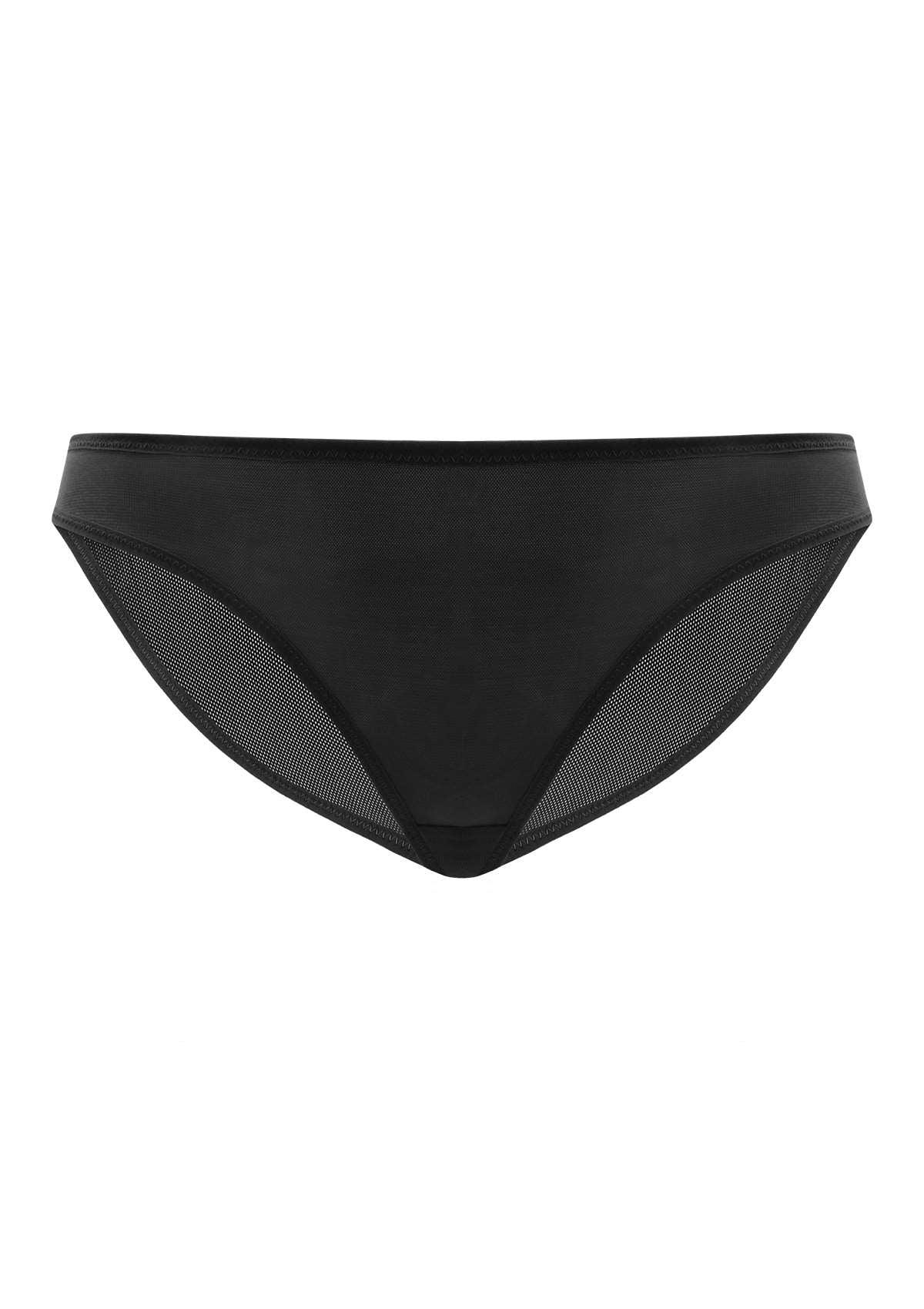 Billie Smooth Black Sheer Mesh Bikini Underwear