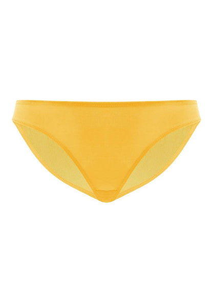 Billie Smooth Yellow Sheer Mesh Bikini Underwear