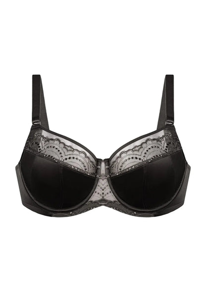 Soie French Embroidered Lace Balconette Bra