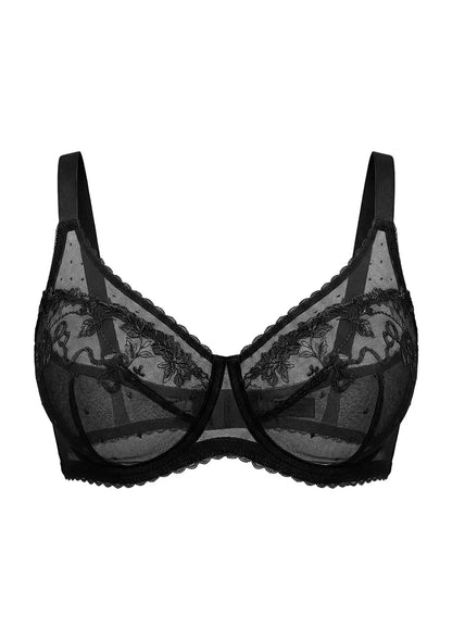 Ophelia Embroidered Lace Full Coverage Unlined Bra