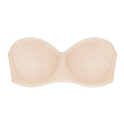 Leopard Unlined Strapless Minimizer Bra