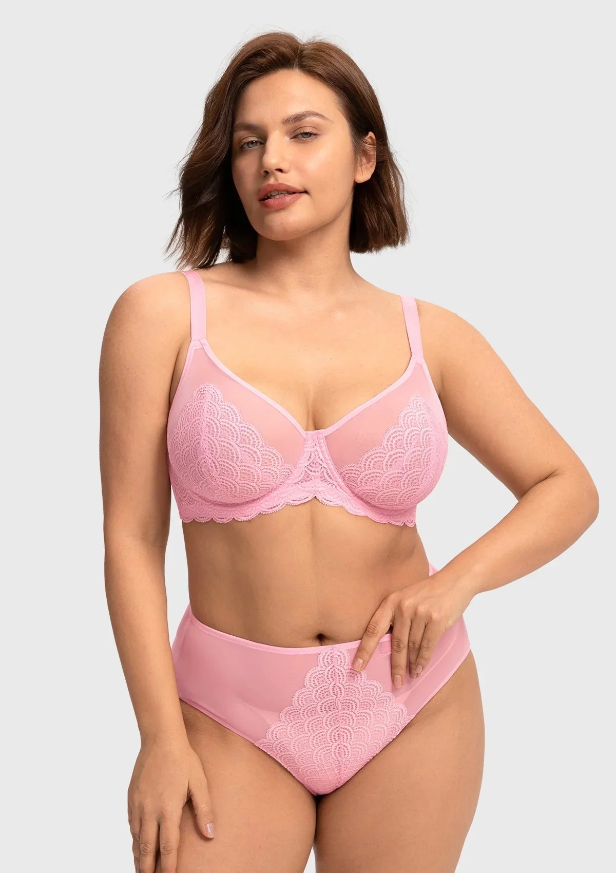 Mermaid Scales Lace Unlined Bra